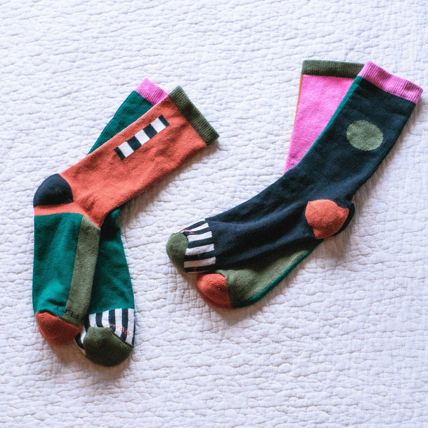 @ashleymaryart Collage Crew Socks - Mixed Media