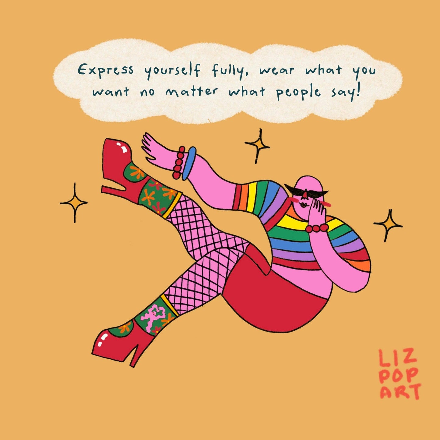 Liz Pop Art - Take Up Space Crew Socks