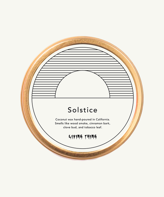 Solstice Holiday Candle Travel Tin: Cinnamon, Clove + Wood