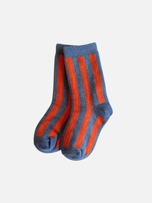 Baby & Toddler Stripe Sock: Slate