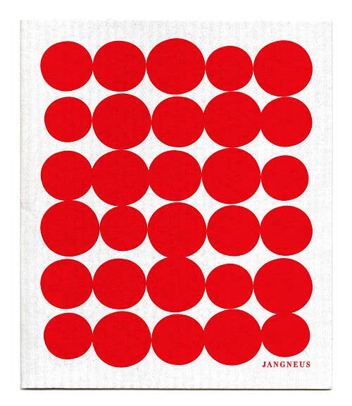 Swedish Dishcloth - Red Spots