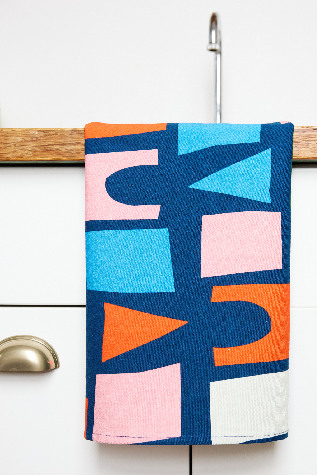 Organic Cotton Tea Towel - Shapes Ahoy